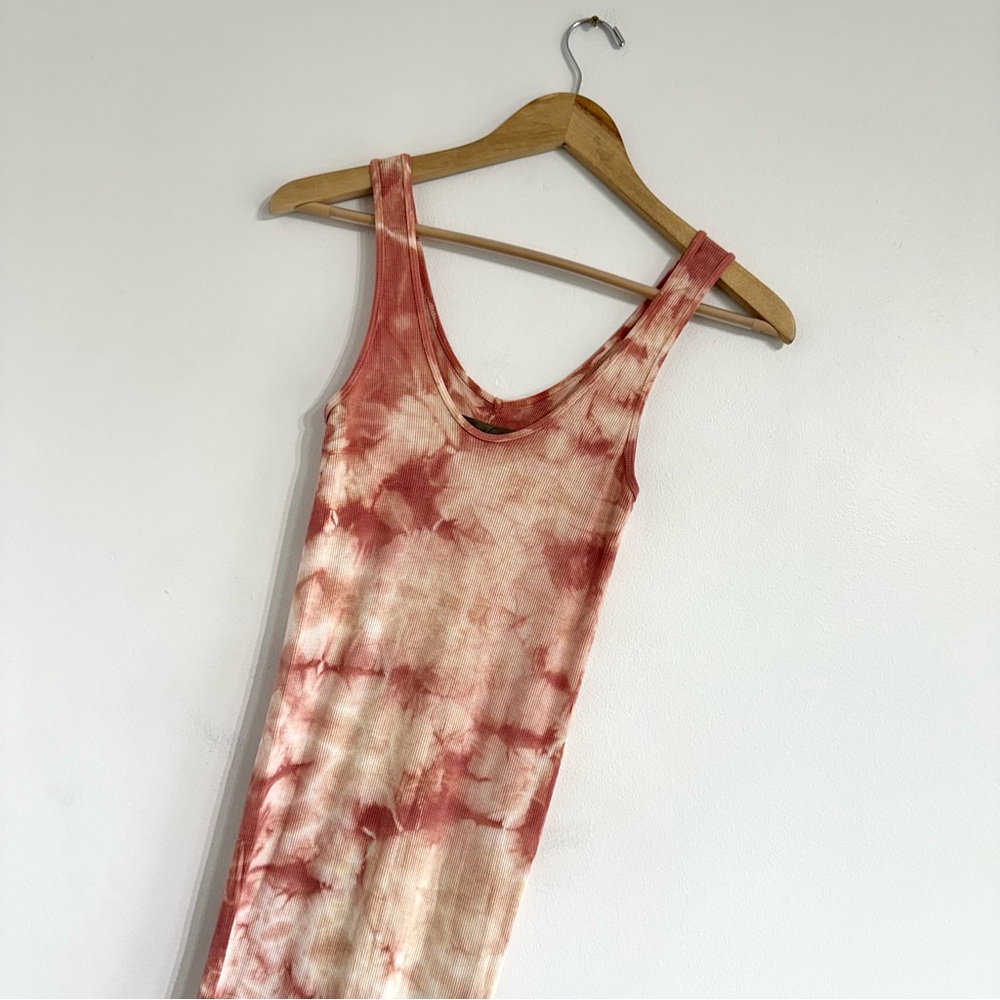 ENZA COSTA Silk Rib Tank Midi Dress in Adobe Ionic fitted tie dye - Picture 4 of 9